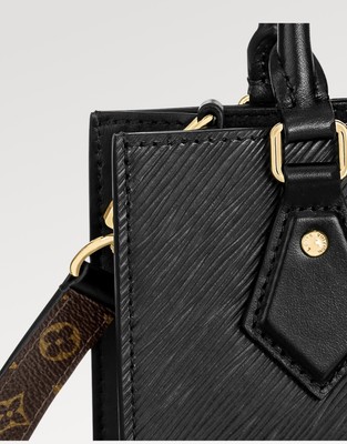 LOUIS VUITTON SAC PLAT BB in BLACK EPI LEATHER. ITEM# M20958. NEW 