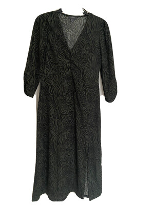 green emerald velvet dress PRIMARK. Green midi dress, size 38 – Hibuy market main image 1