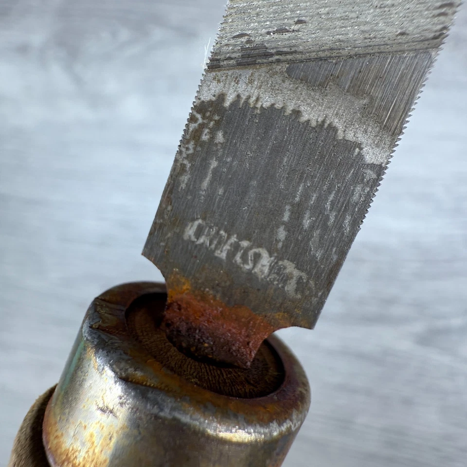 Vintage Craftsman 6" File Single Cut w/ Wood Handle 10.5"L Overall Stained - Image 2 of 4