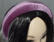 NEW Light Purple 4cm Wide Padded Velvet Fabric 1.5cm High Aliceband Hair Women