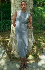 zara denim midi dress Blogger Top Gr S 2569/081 Ss24