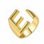miniature 15  - Gold Initial Letter Open Rings Alphabet A to Z Women Statement Adjustable