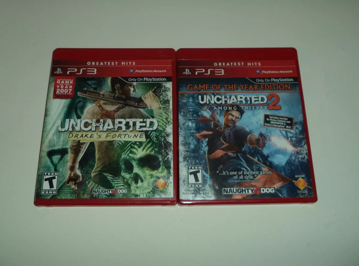 PS3 UNCHARTED 1, 2, & 3 game bundle All With Manuals