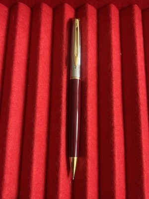Waterman Hemisphere Druckbleistift New Old Stock Red Gt Silver Plate Cap