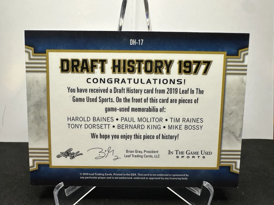 King/Molitor/Dorsett/Mike Bossy 2019 ITG usado historia del draft deportivo #DH-17 Foto 2 de 2