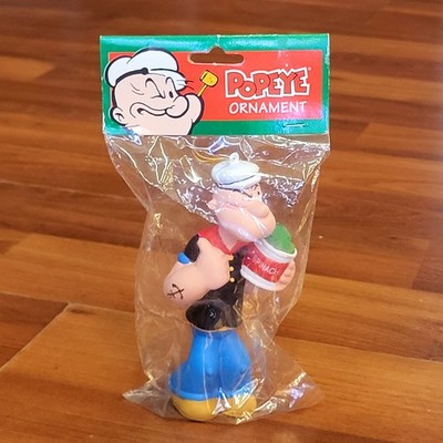 POPEYE THE SAILORMAN Christmas Ornament Holding Spinach Can Toy Kurt Adler 1998