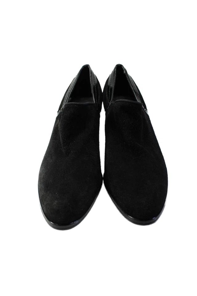 Zapatos de salón Stuart Weitzman para mujer de gamuza punta redonda sin cordones negros talla 7,5 M Foto 2 de 4