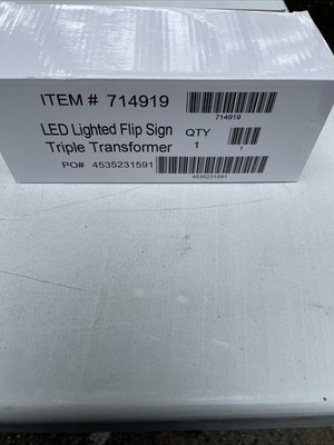(Qty 1) Rico 12V 5A 60W LED Lighted Flip Sign Triple Transformer Power Supply