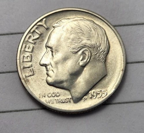1955-S CH BU Silver Roosevelt Dime (DBU 2)