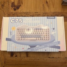 YUNZII C75 Cake Meow Wireless Mechanical Keyboard - Blue w/ Milk V2 Switches