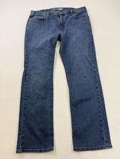 Carhartt Jeans Mens 38x32 Blue Relaxed Fit Straight Stretch Denim Medium Wash