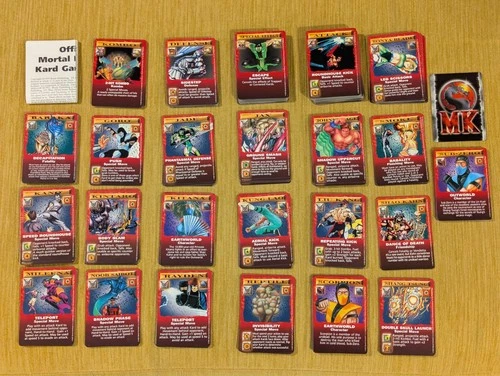 Vintage 1992 Mortal Kombat Kard Card Game Red Boarder Collection