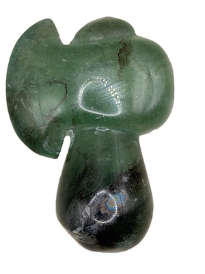 Green Fluorite Axe Carving 2.33oz 2.5'' Crystal Healing Reiki Focus Tool