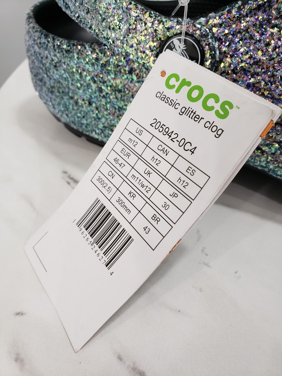 Crocs Classic Glitter Clog Limited Edition - Men's 12 - 205942-0C4