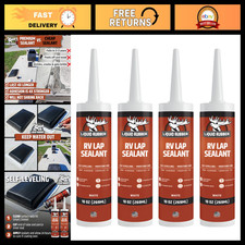 Self-Leveling Roof Sealant for RVs, Liquid Rubber, White, 4 Pack - Waterproof 