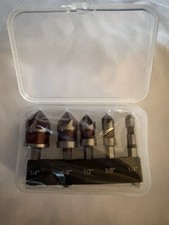 5-Piece Countersink Set, Cutter Head Diameters 1/4 3/8 1/2 5/8 3/4 in