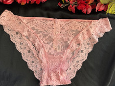 VICTORIA'S SECRET M SOFT PINK DREAM ANGELS LACE BIKINI PANTIES SUMMER NWT