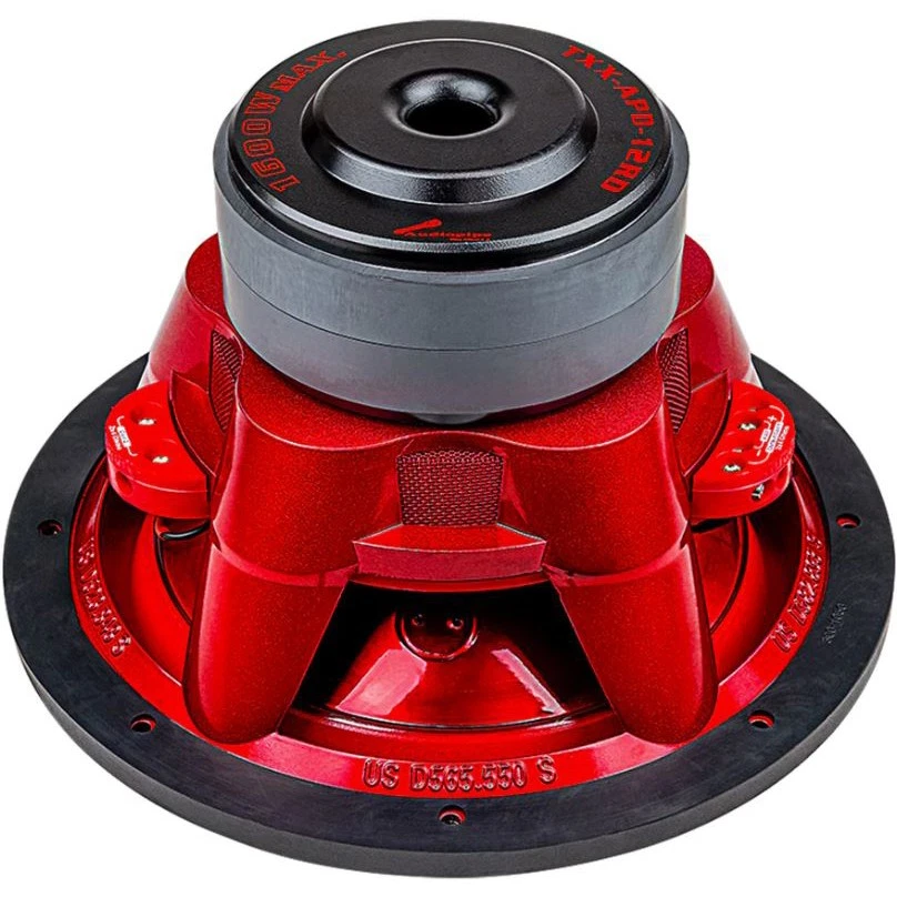 (2) SUBWOOFERS AUDIOPIPE TXX-APD-12RD 12" EYE CANDY ROJO ALUMINIO 4Ω DVC (1 PAR) Foto 3 de 4