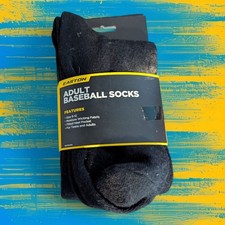 Easton Adult Baseball Socks Black Size 9-12 For Teens And Adults - NEW