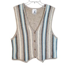 Chaleco Suéter Para Mujer JK America 14/16 Lana Angora Cabello de Conejo Acrílico De Colección Años 90