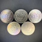Lot of 5 Morgan Silver Dollars 1884 1886 1887-S 1889 1921 $1 Silver Coins