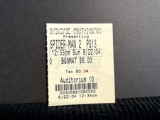 Vintage Movie Ticket Stub Spider Man 2