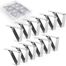 [12 Pcs] Metal Tablecloth Clips with Box - Stainless Steel Picnic Table Clip Tab
