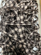 Brown  Tan Plaid- Cut Size 8- 100 Wool Fabric Cut Strips for Rug Hooking