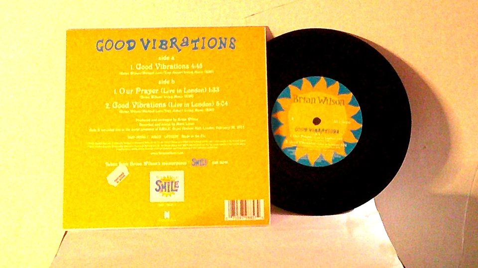 Brian Wilson,Nonesuch,"Good Vibrations"UK,7" EP with P/C,2004 classic pop rock,M - Image 2 of 2
