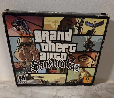 Grand Theft Auto: San Andreas Second Edition PC, 2008, Complete W/ Map Free Ship