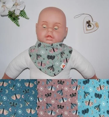 Halstuch Dreieckstuch Mädchen Baby Handmade Schmetterling Spucktuch Sabbertuch - Bild 1 von 3