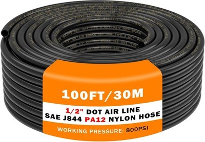 100 FT 1/2 Pneumatic Tubing 1/2'' PA12 Nylon DOT Air Line SAE J844 DOT Air Hose 3