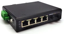 Signamax I-100 4 Port Industrial Gigabit PoE+ Ethernet Switch SI10031
