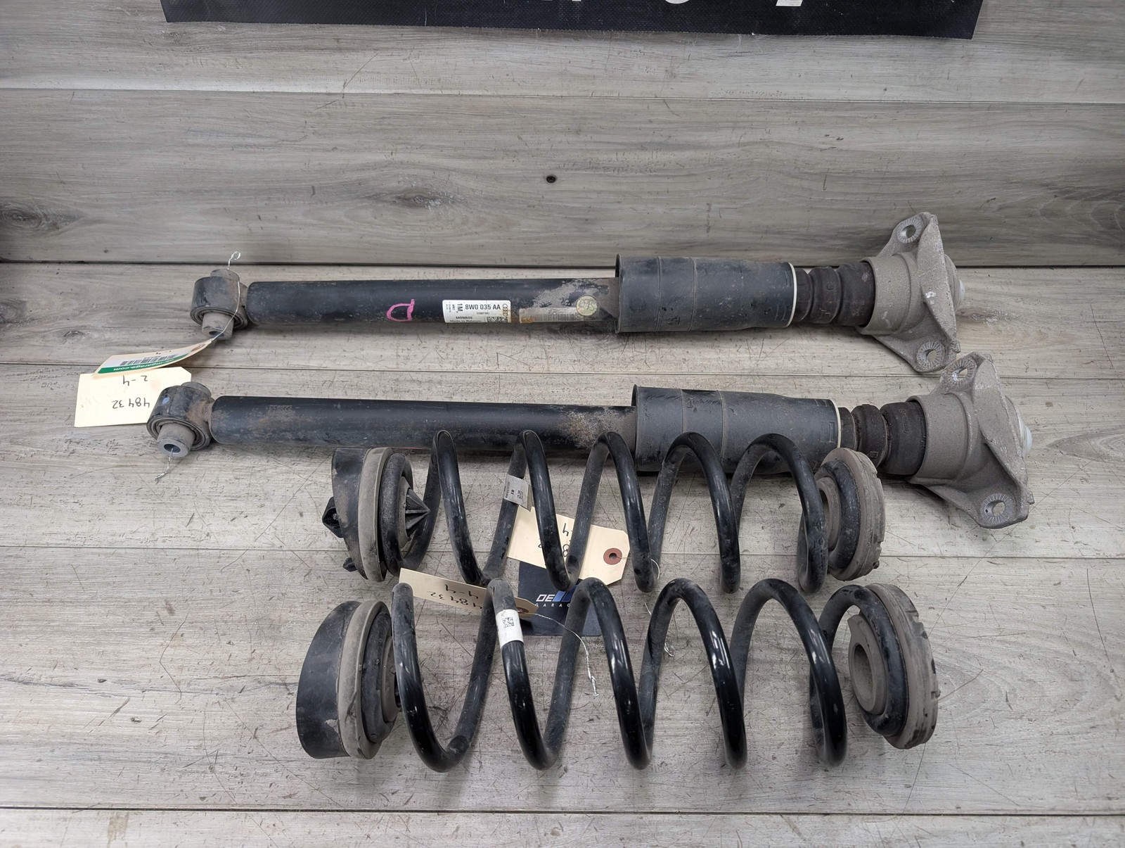 OEM AUDI A4 B9 Quattro Rear Left Right Suspension Shocks Strut Coil Spring PAIR