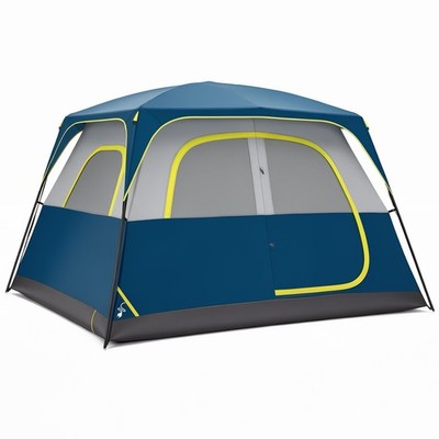 Olixis 6 Personen Campingzelt, 81 Zoll hoch wasserdicht winddicht Zelt mit Doppel