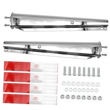 Straight Spring Loaded Mud Flap Hanger Fit for Semi Trucks, 2-1/2" 2.5" Chrome