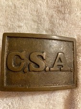 authentic civil war Confederate belt buckle w/COA