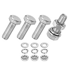 4-Pack Hex Head Screw Bolt with Nuts Flat  Lock Washers M5x14mm