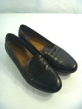 Clarks Unstructured Shoes Womens Size 8M Black Leather Slip On Comfort Casual