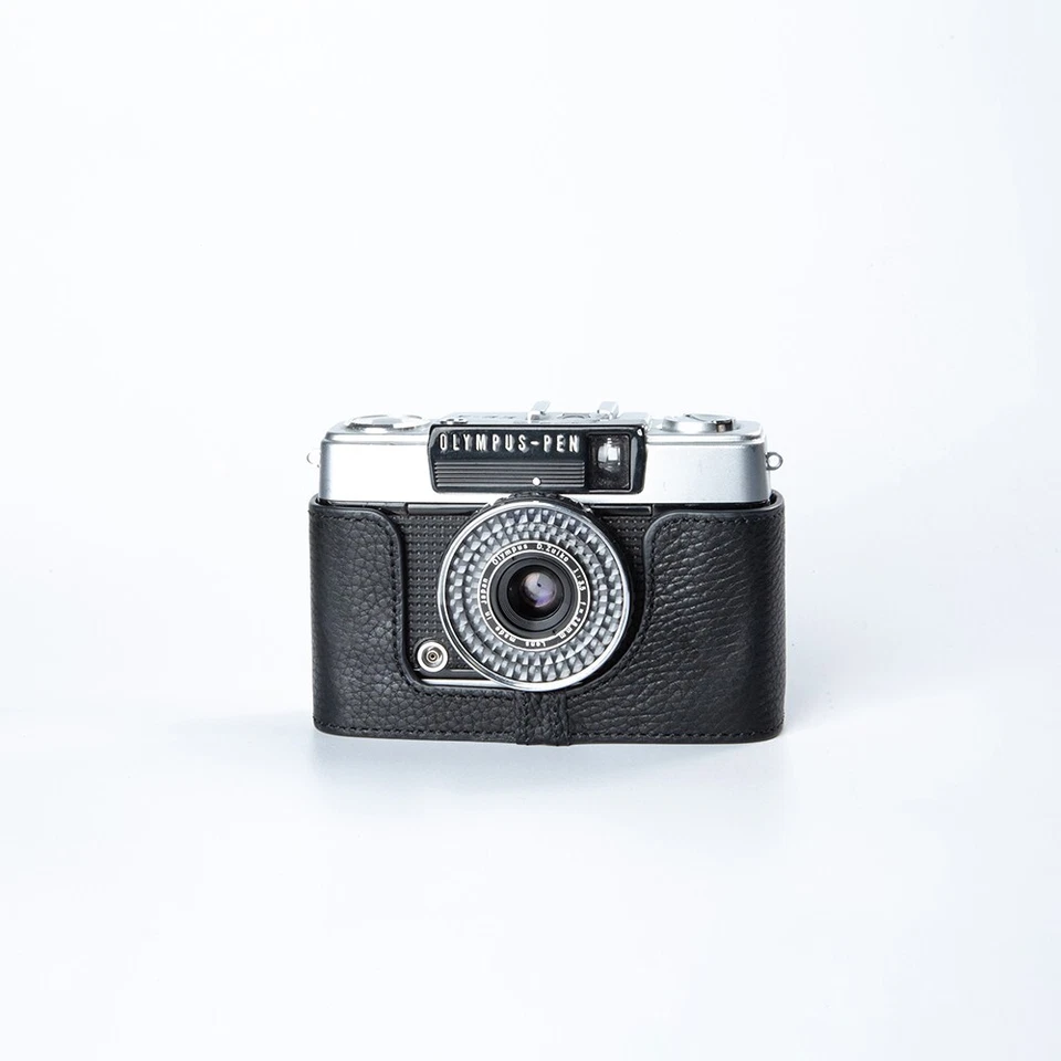 Funda para Olympus PEN EE-3 EE3 Cuero Genuino Real Media Cámara Estuche Bolsa Cubierta Foto 2 de 4
