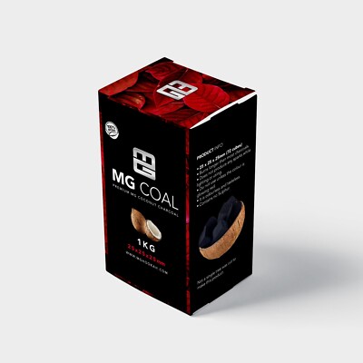 MG Shisha Kohlebox 1 kg 25 mm Würfel