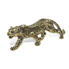 Brass Cheetah Money Leopard Statue Animal Statue Toy House Tabletop Decoration