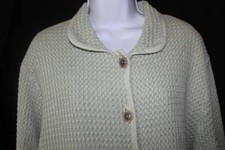 Hot Cotton Marc Ware Waffle Artsy Cotton Sage Green Textural Jacket Sz M Mint