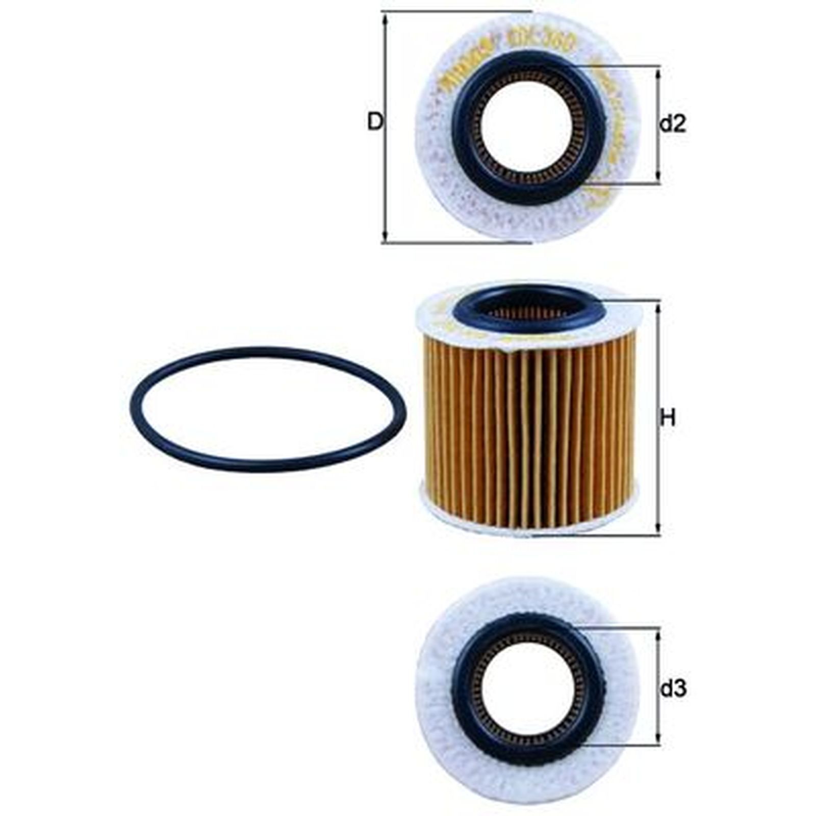 Oil Filter Mahle for Seat Cordoba Ibiza Skoda Fabia Roomster OX360D - Image 3