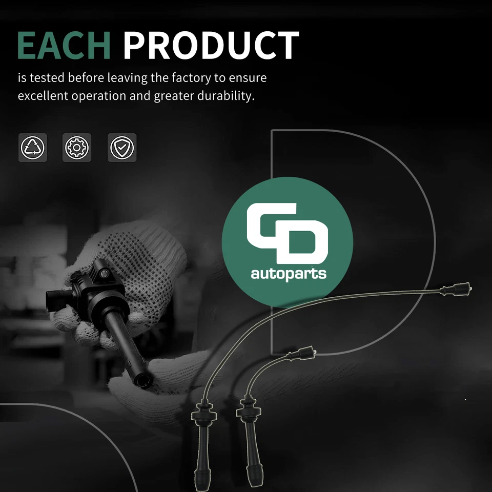 671-4268 HQ 2 Spark Plug Wires for 2.0L 2001-2003 Mazda Protege Protege5 35-4418 - Imagem 3 de 4