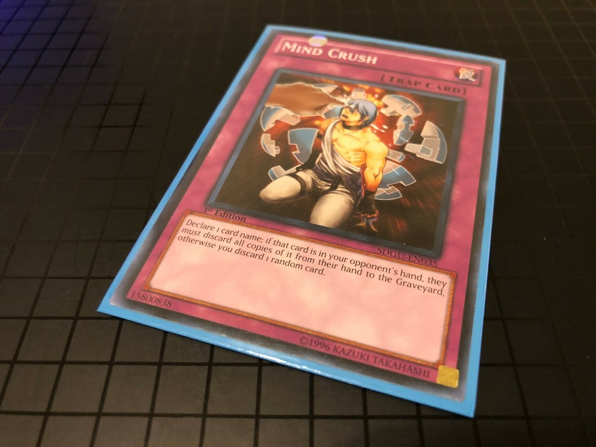 mind crush yugioh card : SDGU-EN035 1st Ed Common player and collector. mind crush yugioh card How