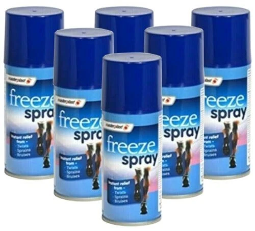 MASTER PLAST Cold Freeze Spray Deep Muscular Relief Sports x6 cans Masterplast 150ml