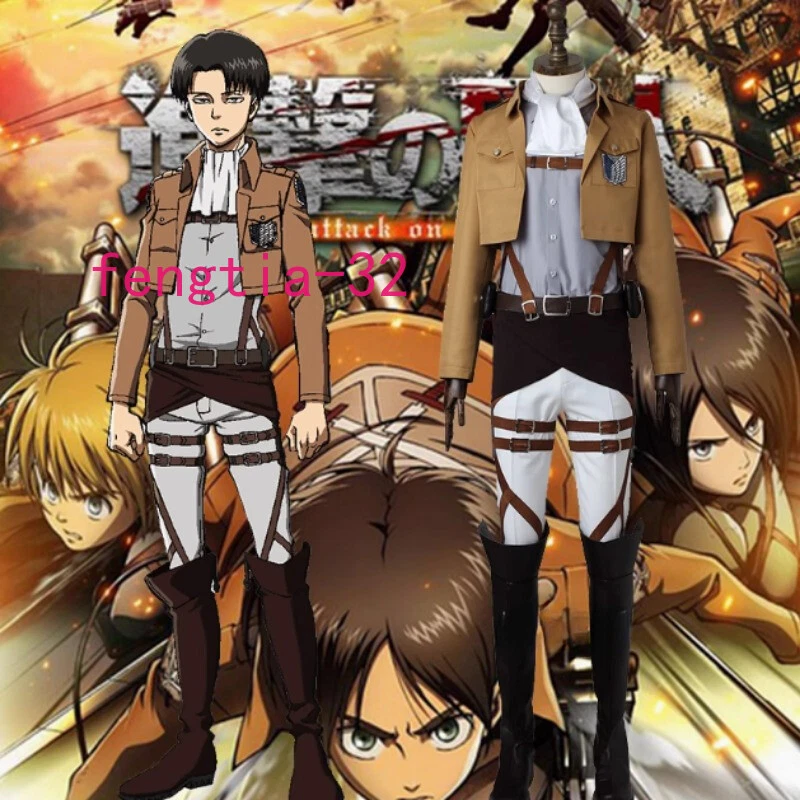 Attack On Titan Levi Ackerman Juegos con disfraces Conjunto completo Disfraces Halloween Fiesta Ropa Foto 2 de 4