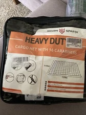Seven Sparta Truck Bed Cargo Net 5x7 with 16 Carabiners Stretches 10×14