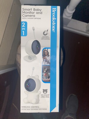 Brookstone Smart Baby Monitor And Camera W/ 2 Mount Options (BKWIFICAMB)